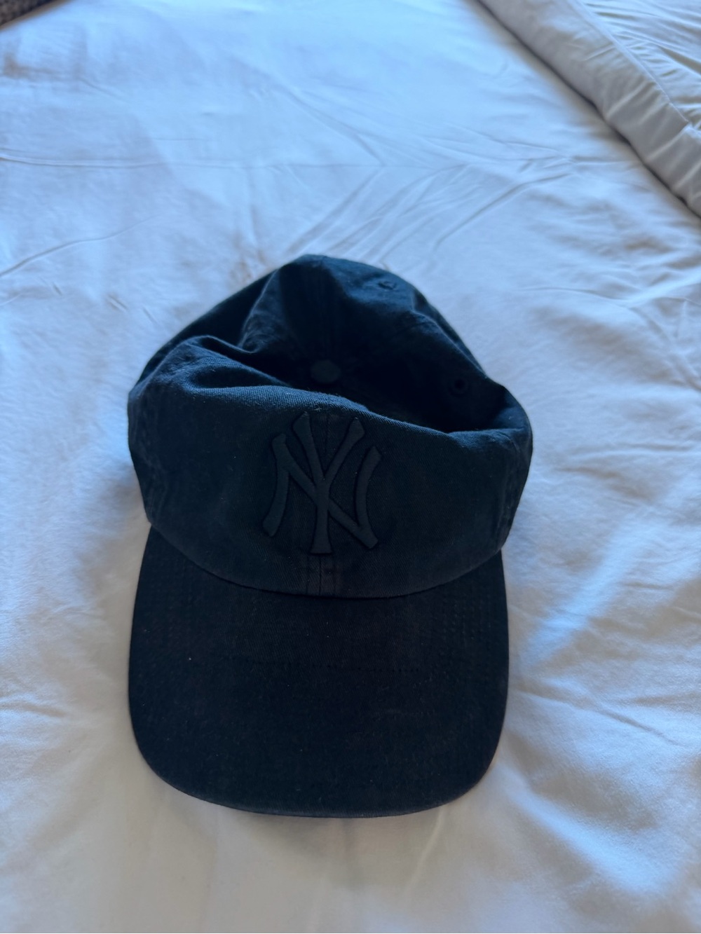 Black Embroidered Cap - Classic MLB Logo